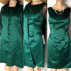 JJs House special event coat dress set green sz 2 New